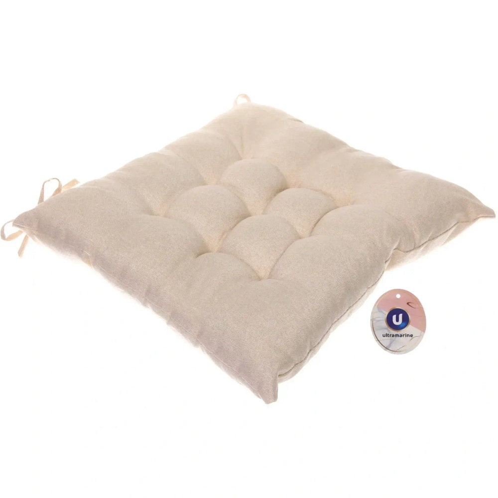 Сидушка на стул «PRIMO» 40*40 см, цвет бежевый