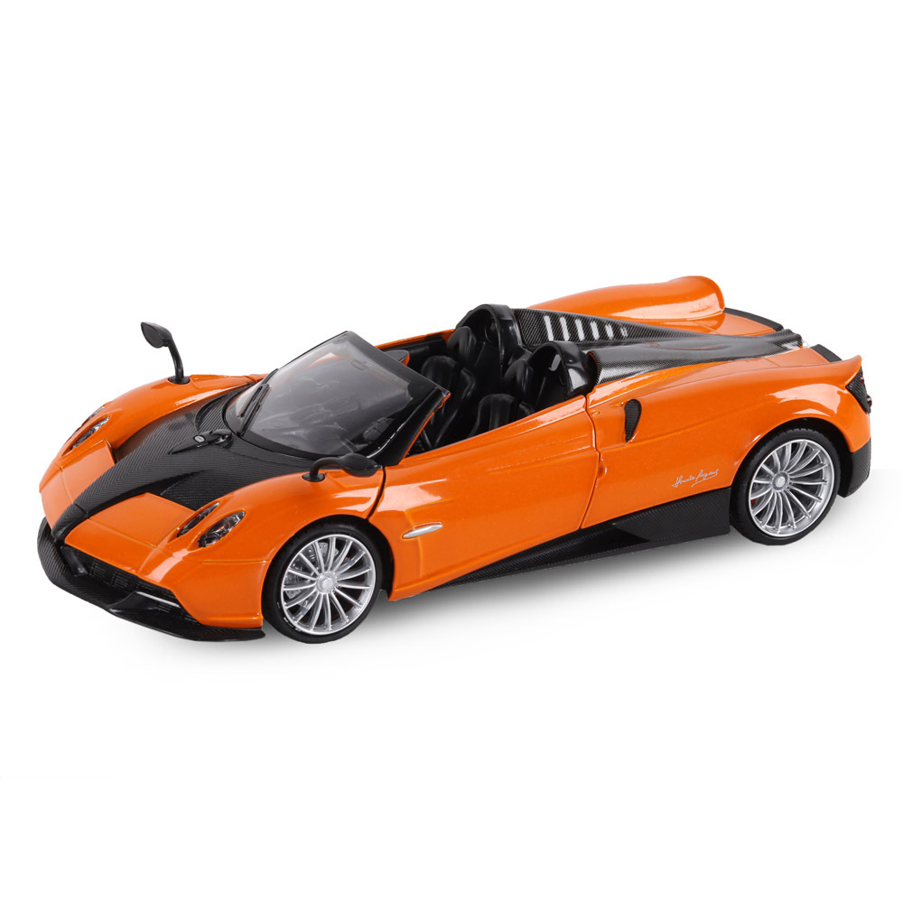 Модель 1:24, Pagani Huayra Roadster, оранжевый перламутр, откр. двери, свет, звук