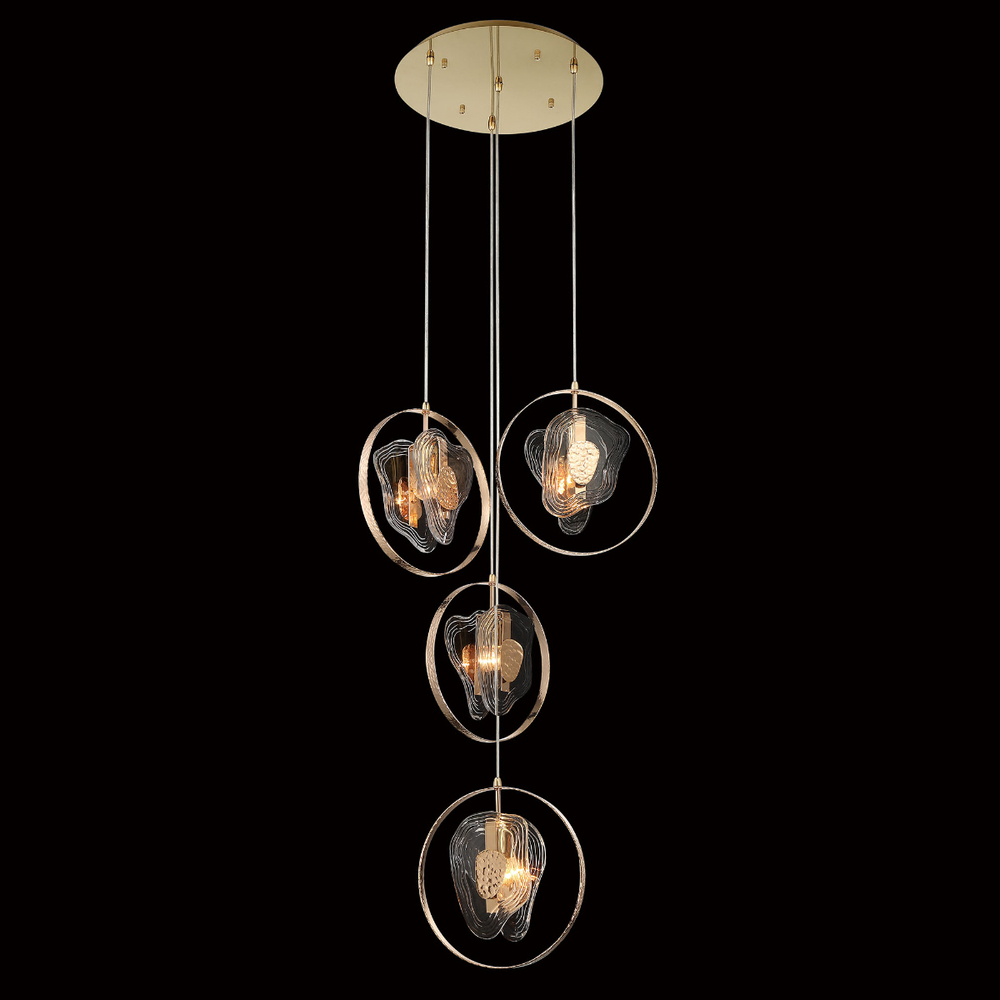 Подвесной светильник P60669-4 gold/clear