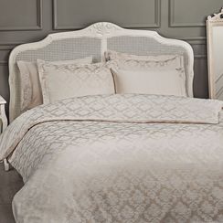 Постельное белье HAMPTON бежевый жаккард deluxe TIVOLYO HOME Турция