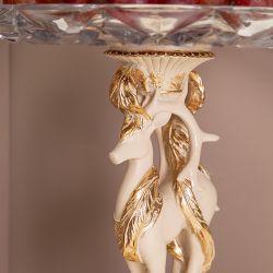 Фруктовница Лань Артемиды Айвори со стеклянной чашей