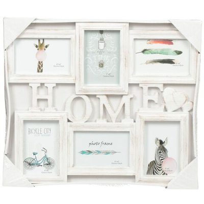 Фоторамка-коллаж 7, 45х54 см, пластик, 4 фото 10х15 см, 2 фото 13х18 см, 1 фото 10х10 см, Y4-3883