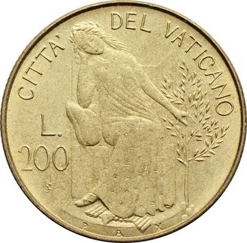 200 лир 1980 Ватикан