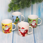 Кружка керамическая 330мл «Дед Мороз» микс