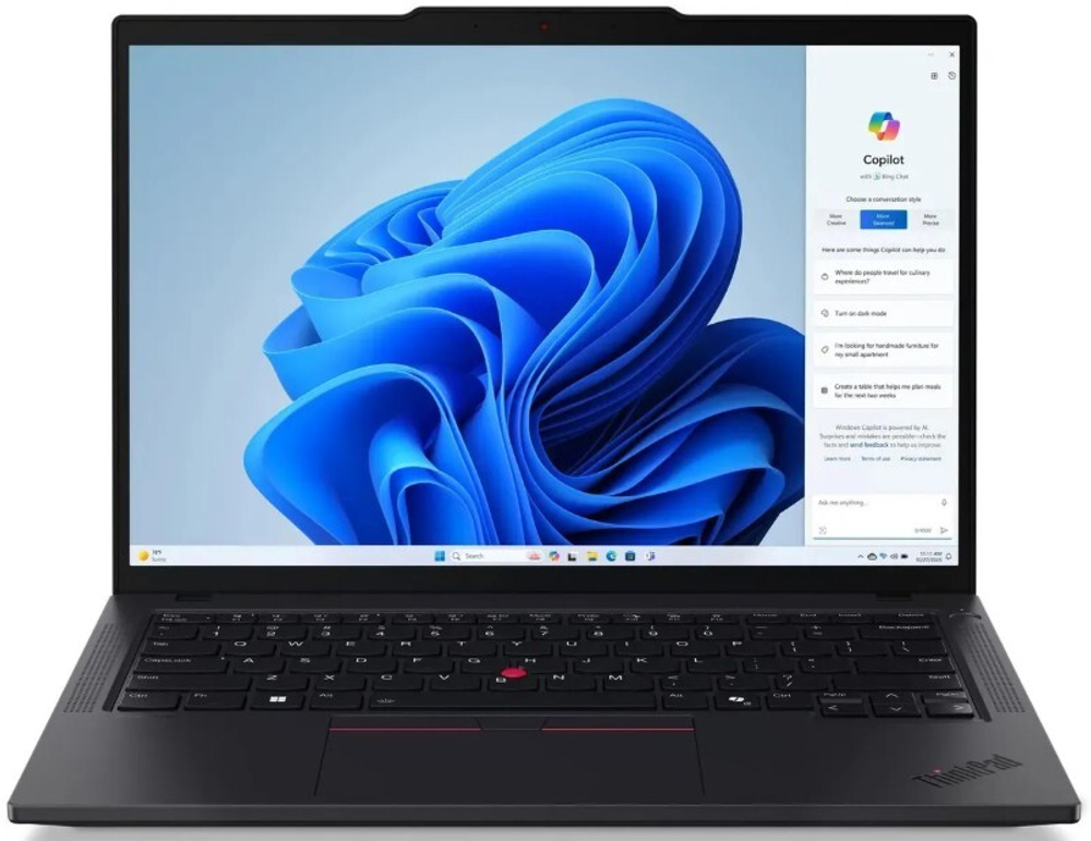 Ноутбук  Lenovo ThinkPad T14 G5 14 ", Core Ultra 5, 16 Гб RAM, 256 Гб SSD, Arc graphics, Черный