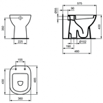 Напольный унитаз-соло Ideal Standard i.life A T467201
