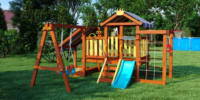 Деревянная игровая площадка для малышей Baby - 12 (Play) Priority