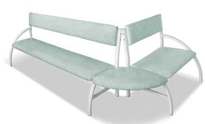 Банкетка со спинкой угловая (наружная)