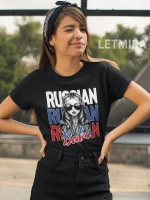 Футболка с принтом Матрёшка