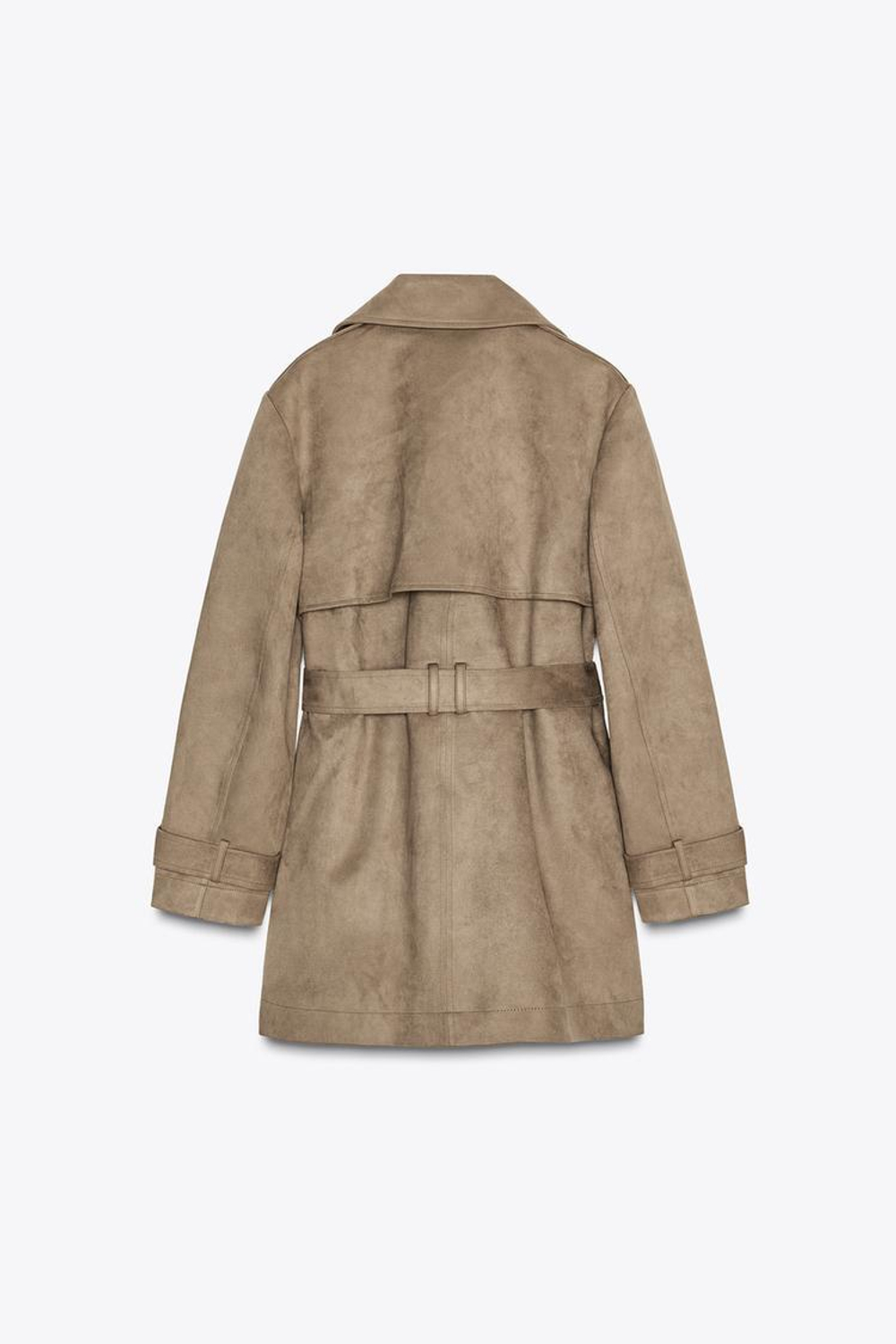 ZARA ТРЕНЧ ПОД ЗАМШУ, РЫЖЕВАТО-КОРИЧНЕВЫЙ