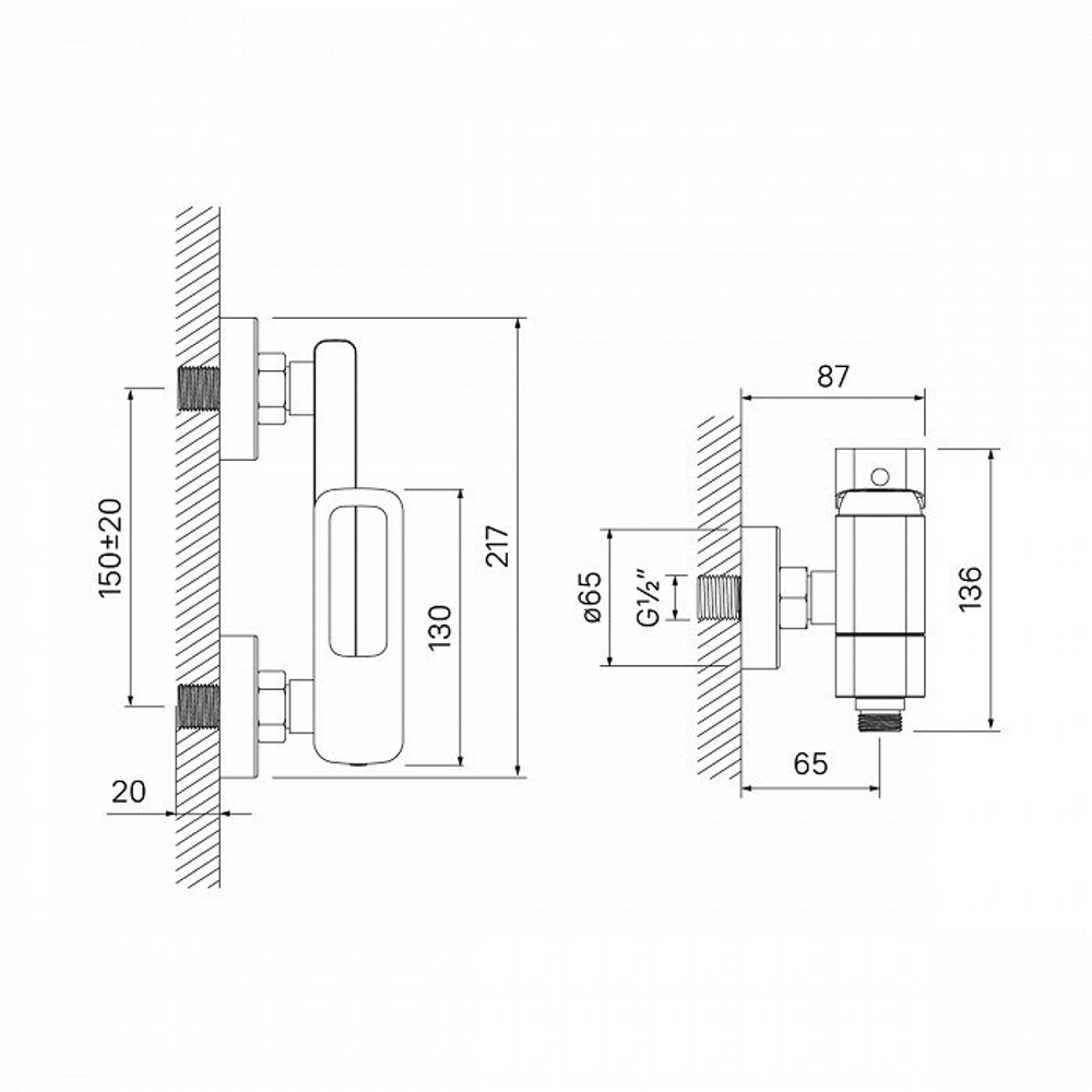 Смеситель для ванны Slide IDDIS SLISB00i02WA