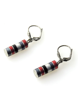 4434 Coeur de Lion стильные серьги из металлических цилиндров. Ручная работа из Германии.