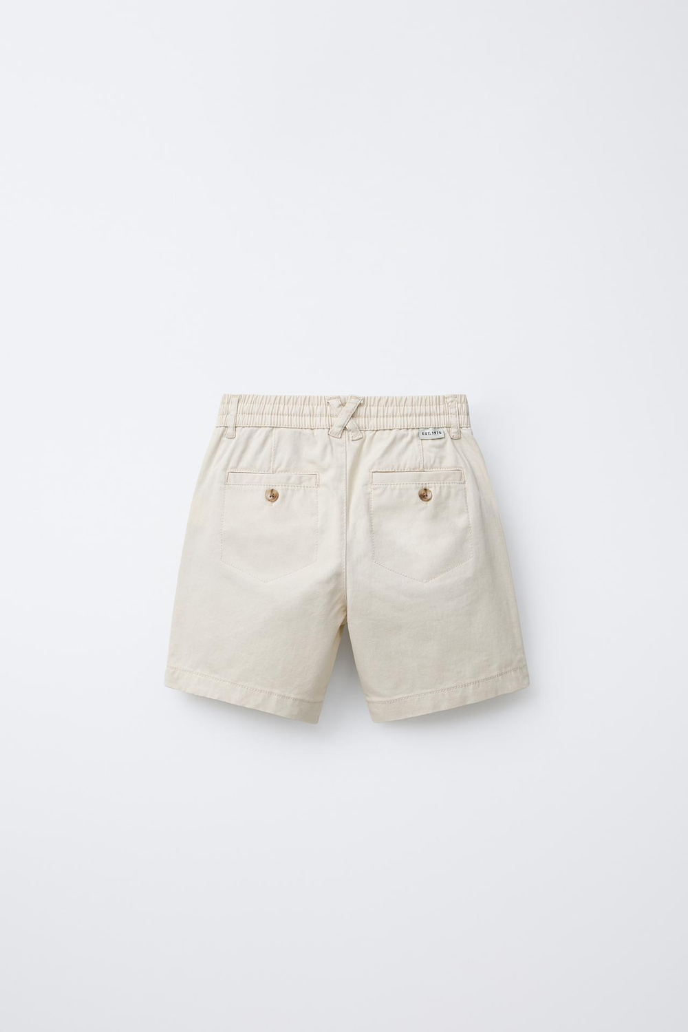 ZARA ШОРТЫ В СТИЛЕ ЧИНОС, СВЕТЛО-БЕЖЕВЫЙ