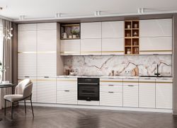 Модульный кухонный гарнитур «Корато» 1200/3400 (Кварц бежевый), ЛДСП/МДФ, ДСВ Мебель