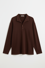 Удлинённый свитшот-поло