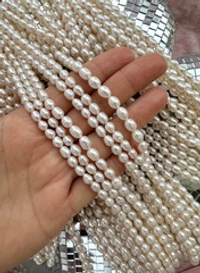 Жемчуг натуральный, рис 5,2-5,5мм, 5А