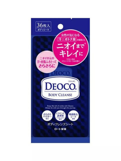 Дезодорант-салфетки Rohto Deoco Body Cleanse Sheets для лица и тела, 36шт.