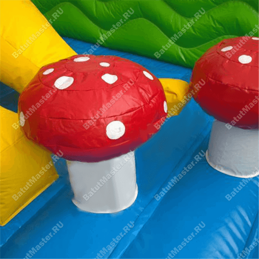 Большой надувной батут "Средневековье" 20*20*5 м