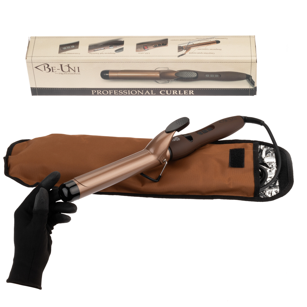 Плойка для завивки волос с турмалиновым покрытием Лонг, 32 мм