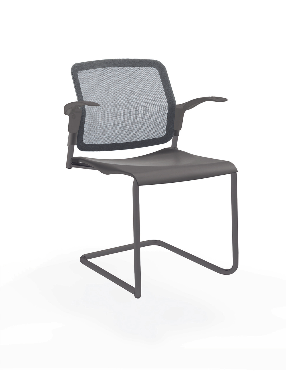 Movie стул на кантилевере со спинкой-сеткой