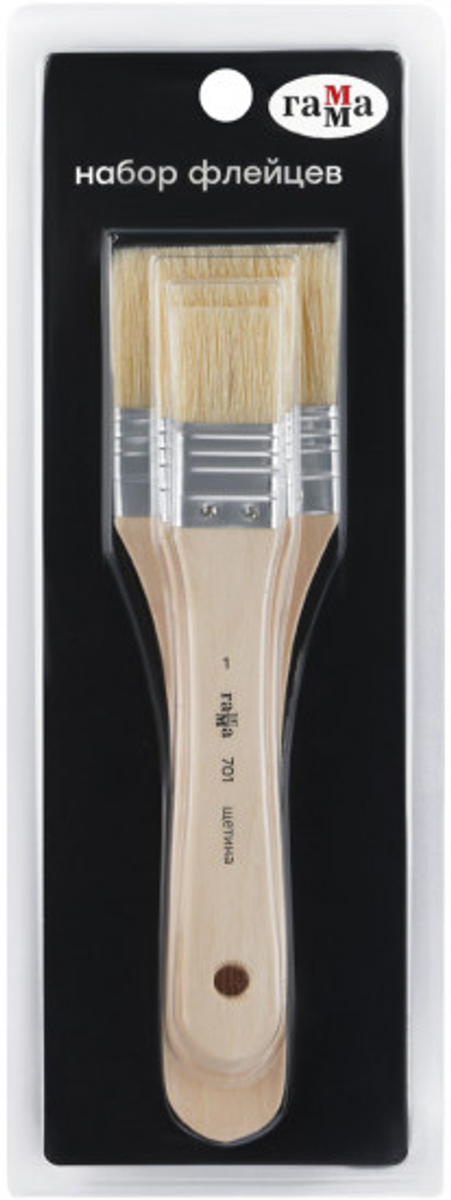 Набор художественных флейцев щетина Гамма, 3