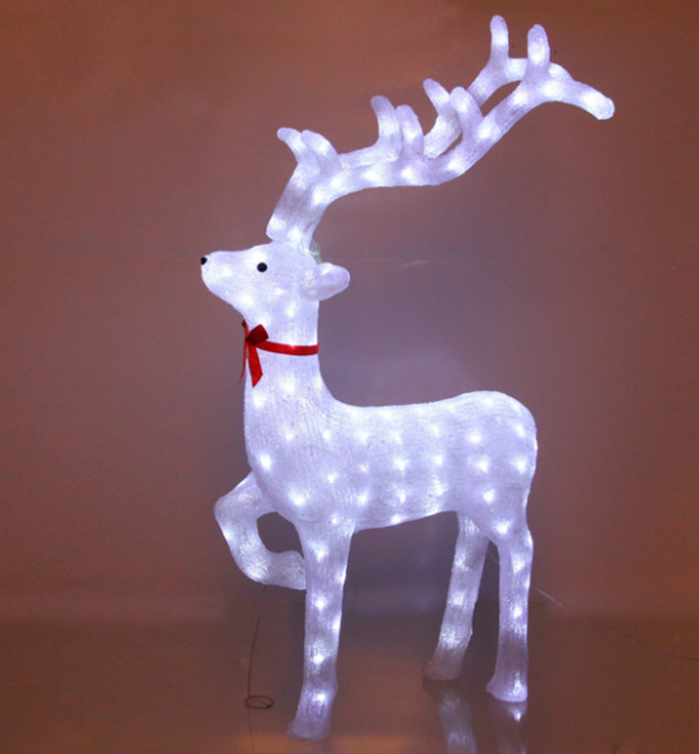 Фигура светодиодная "Серебрянное копытце" 61*21*110см, 150 ламп LED, белый (Серпантин)