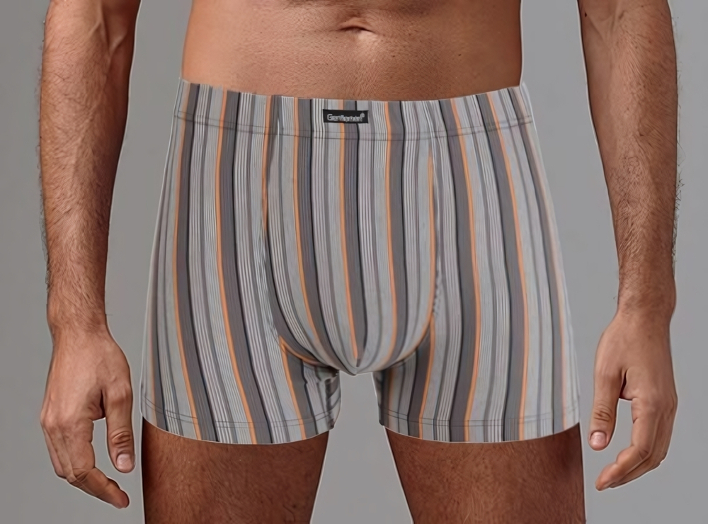 Классические трусы-боксеры в полоску (Размер: XXL) (Цвет: кофейный)