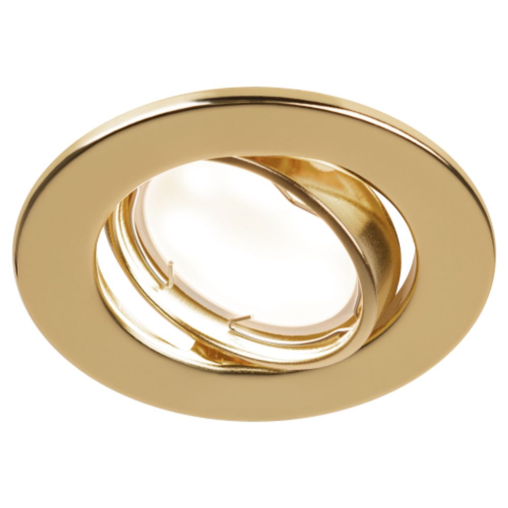 Светильник встраиваемый штампованный ЭРА ST2A GD под лампу MR16 GU5.3 поворотный золото | Штампованные встраиваемые светильники