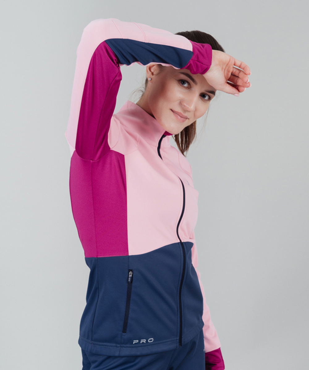 Куртка NORDSKI PRO Candy Pink/Blue, тренировочная, женская