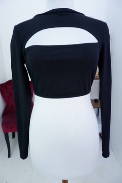 Топ MEKKOLETO с длинным рукавом и провокационным вырезом 46 размер