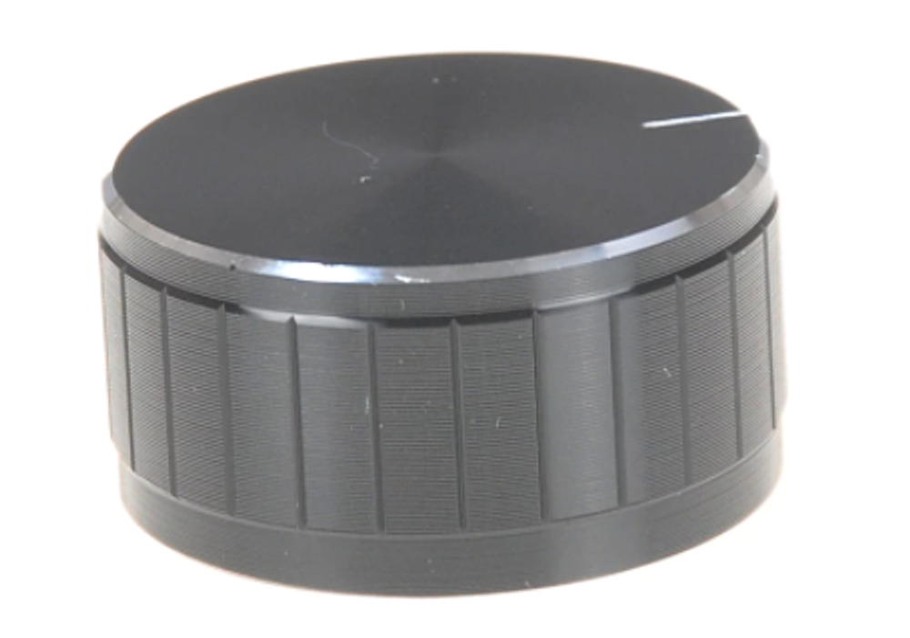 Ручка управления под ось 6 мм  черная, диаметр 30 мм