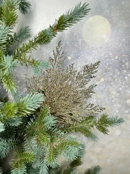 Ветвь Коралл платиновый 53 см., 1 шт., Christmas DeLuxe (86755)