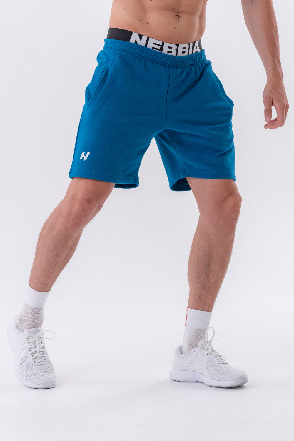 Шорты мужские Nebbia Relaxed-fit Shorts with Side Pockets 319 Blue