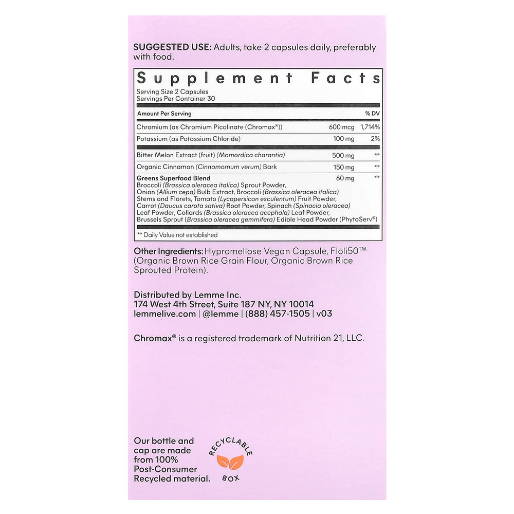 Lemme, Curb Cravings Support, 60 веганских капсул