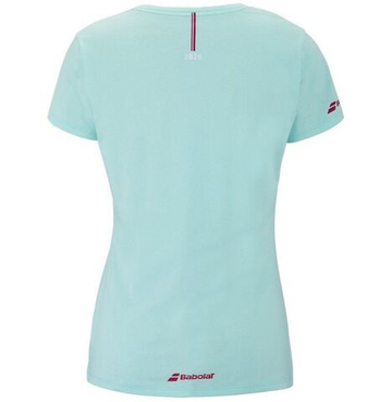 Женская теннисная футболка Babolat Exercise Message - blue tint