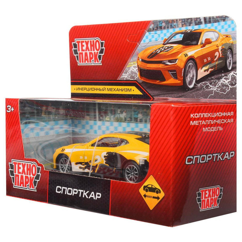 Модель ин. мет. "Спорткар" 11см, в коробка 2105C118-R (Технопарк)