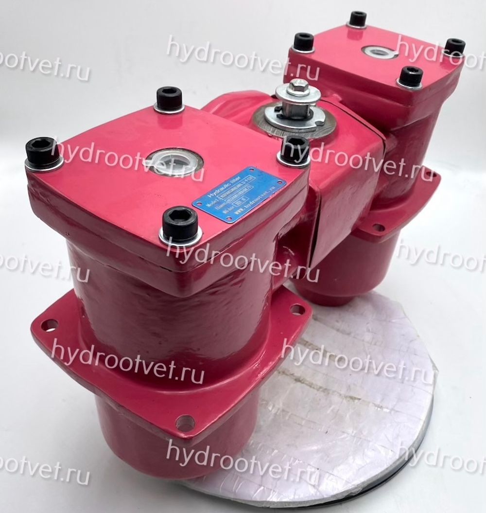 WKRFDON330DAL10D1.X/-L24 - Сливной фильтр гидравлический сдвоенный модели RFD тонкость фильтрации 10 мкм, типоразмер 330, вид присоединения: фланец SAE 2" (DN50), материал корпуса - алюминий, рабочее давление до 25 бар, визуально-электрический (лампа с напряжением 24В) индикатор загрязнения