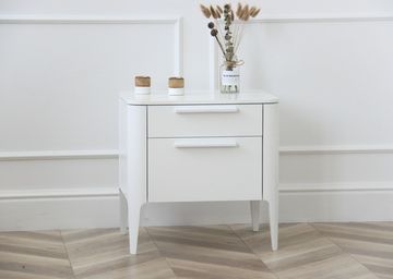 Тумба прикроватная Type 2 ящика ширина 50 см (белый)