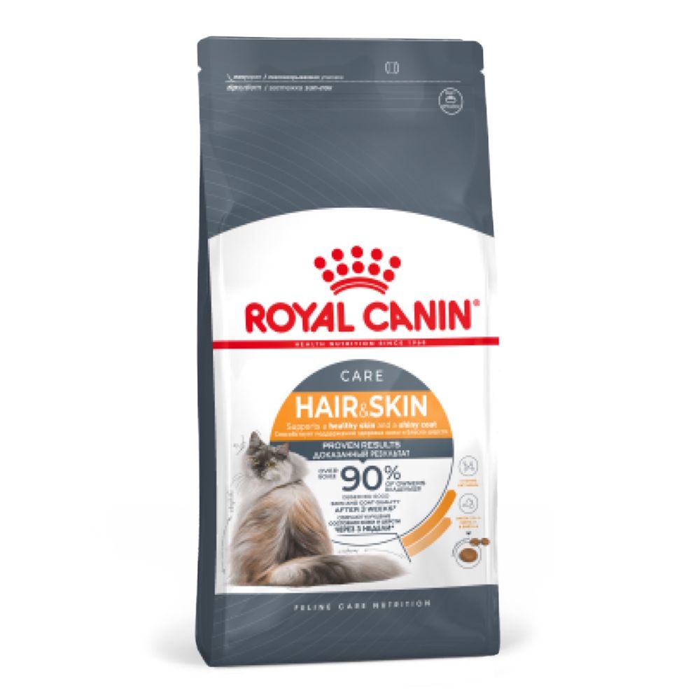 Сухой корм Royal Canin Hair&Skin Care для взрослых кошек для поддержания здоровья кожи и шерсти