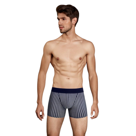 Мужские трусы боксеры темно-синие в полоску Doreanse 1866