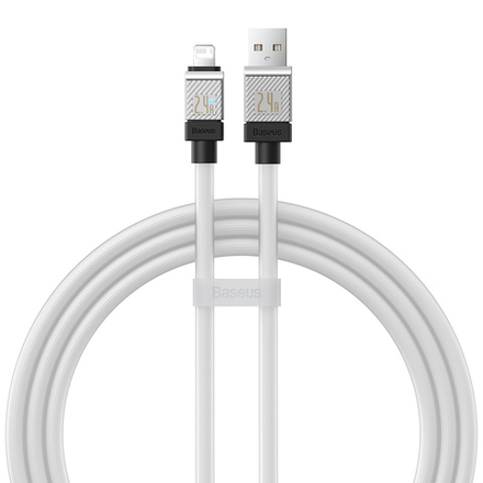 USB-A - Lightning Кабель Baseus CoolPlay Charging+Data 2.4A 1-2m - White