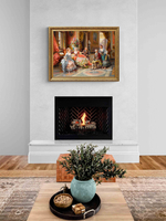 Картина на стену для интерьера на холсте "Золотой век" в классической раме 41*51 см