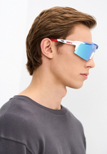 Спортивные очки с диоптриями 100% Speedcraft SL / Total Energies Team Matte White/ / Metallic HiPER Blue ML Mirror Lens
