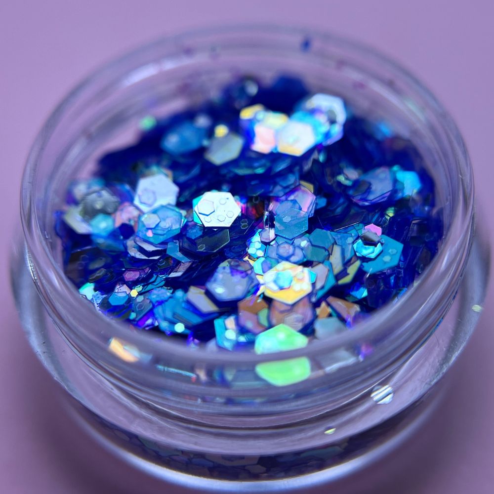 1759 Шестигранники микс "Крылья феи" 2 г крупные