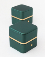 Футляр с кнопочкой серии «Василий» для кольца и серёг