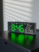 Часы-будильник настольные LED 5510 Green&White