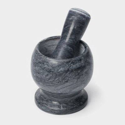 Ступка с толкушкой «Мрамор», из натурального камня (Цвет: не задано)