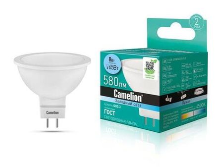 Лампа светодиодная LED8-S108/845/GU5.3 8Вт 220В Camelion 12872