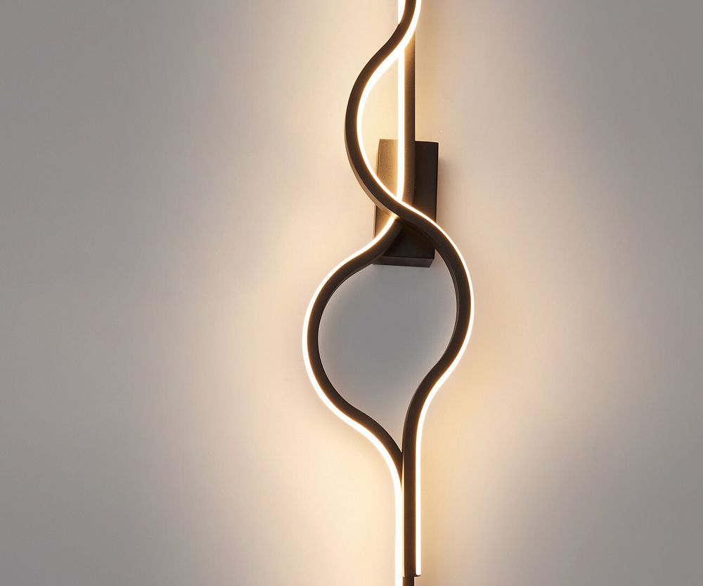 Kink Light 08418C-80R,19(3000K) Бра Велле черный Led 28W