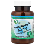 World Organic, хлорофилл, 60 мг, 100 растительных капсул